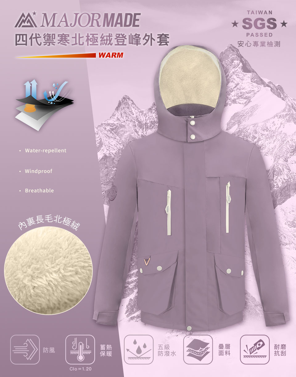 四代禦寒北極絨登峰外套