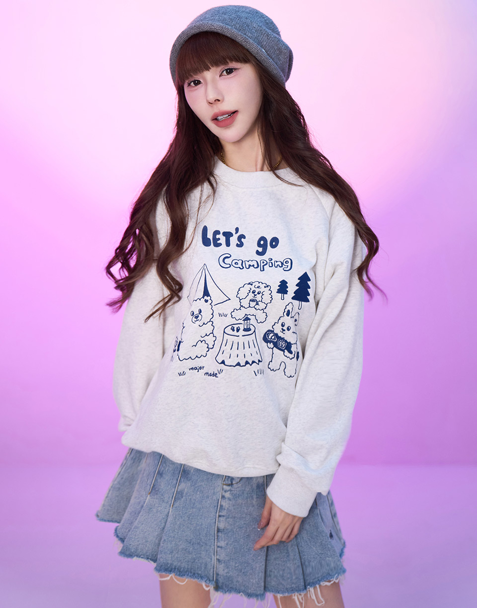 登峰家族文青露營大學T