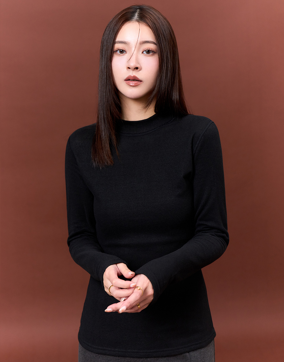 三代羊絨柔軟半高領發熱衣