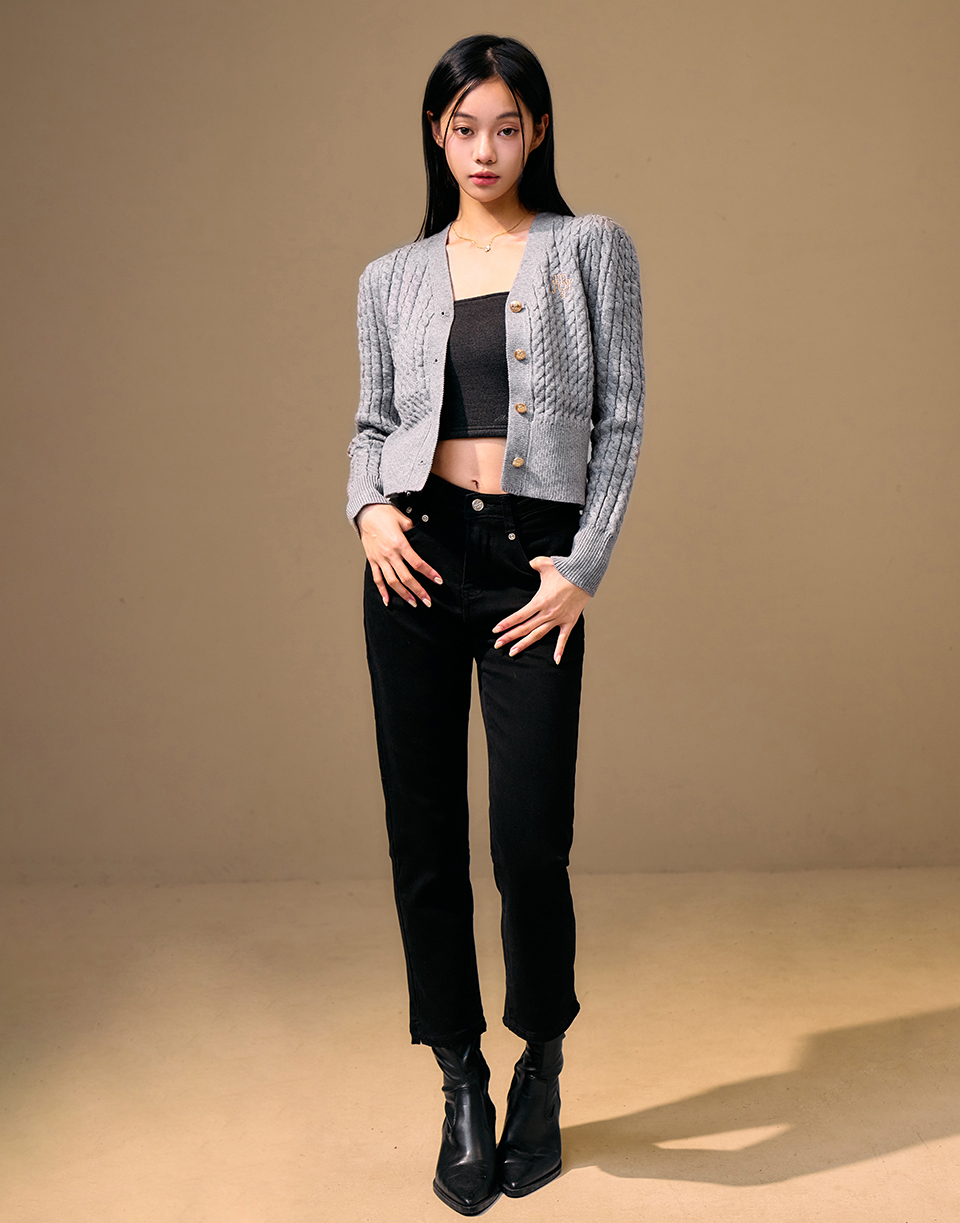 簡約九分直筒牛仔褲