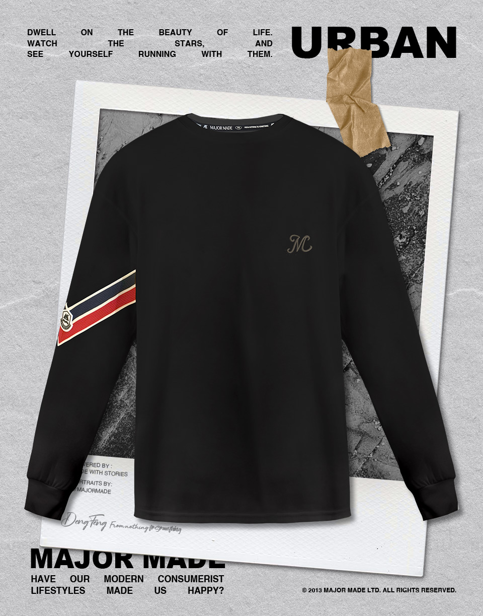 紅藍織帶機能長T