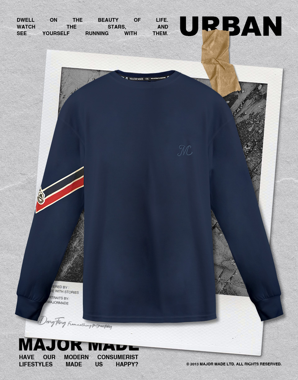 紅藍織帶機能長T