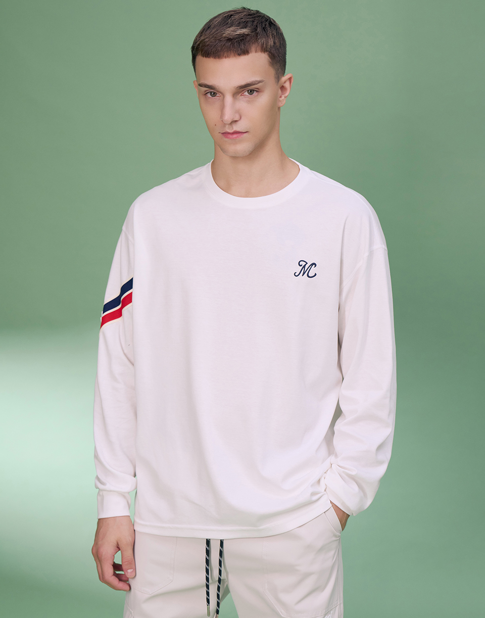 紅藍織帶機能長T