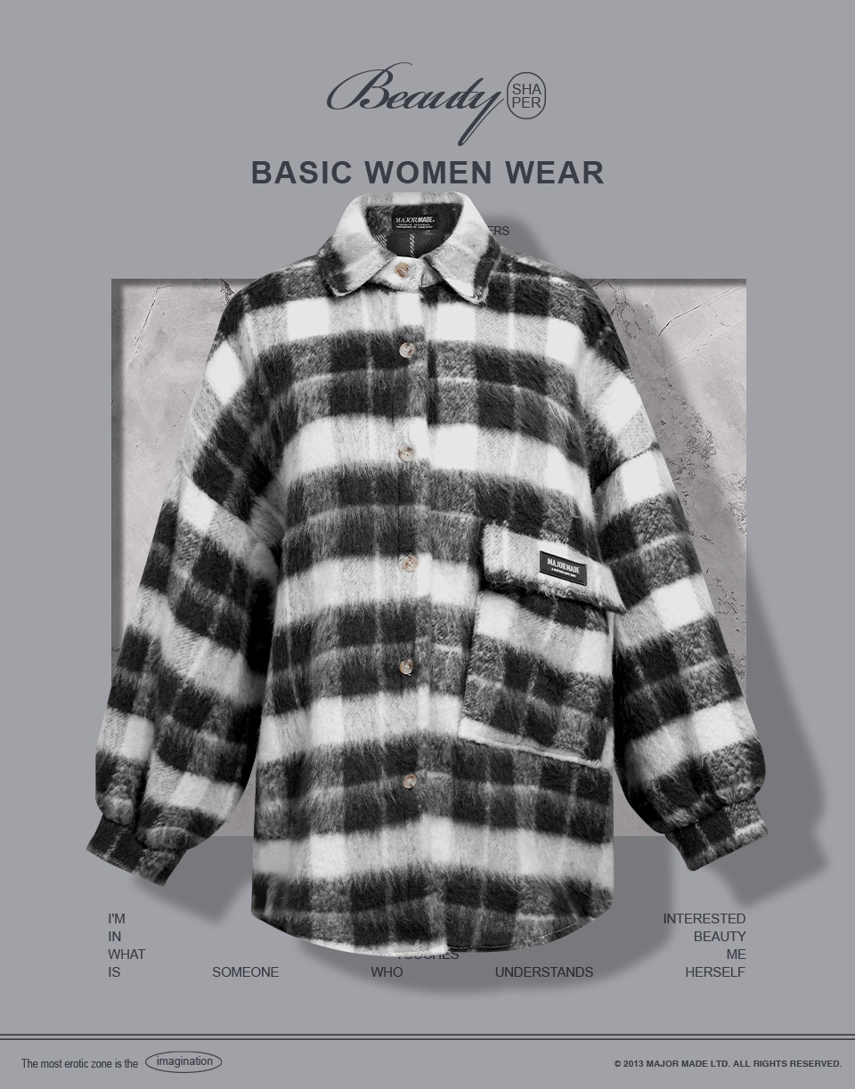 暖呼呼厚磅毛絨格紋襯衫外套