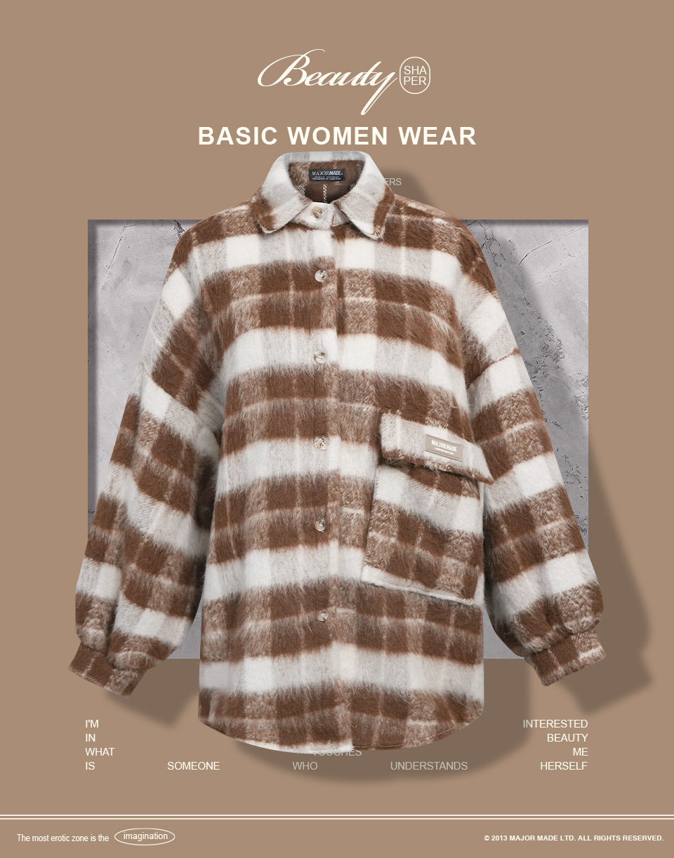 暖呼呼厚磅毛絨格紋襯衫外套