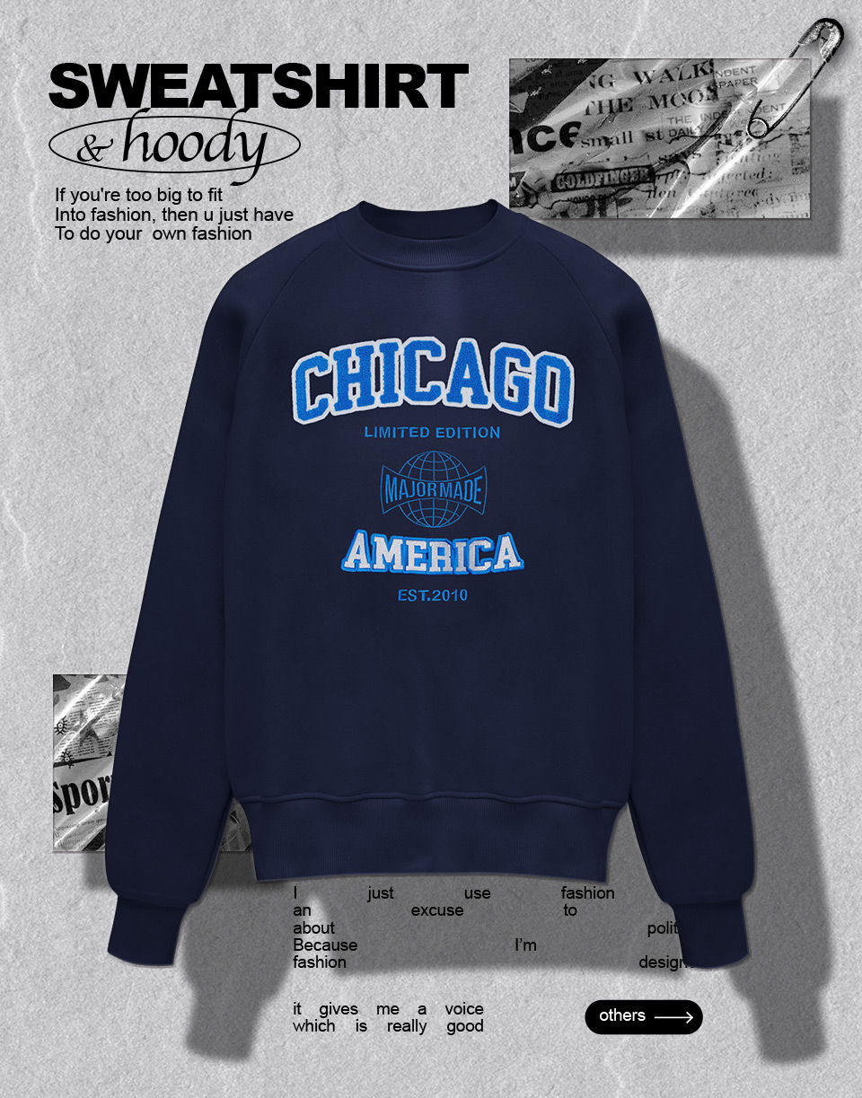 芝加哥美式校園大學T