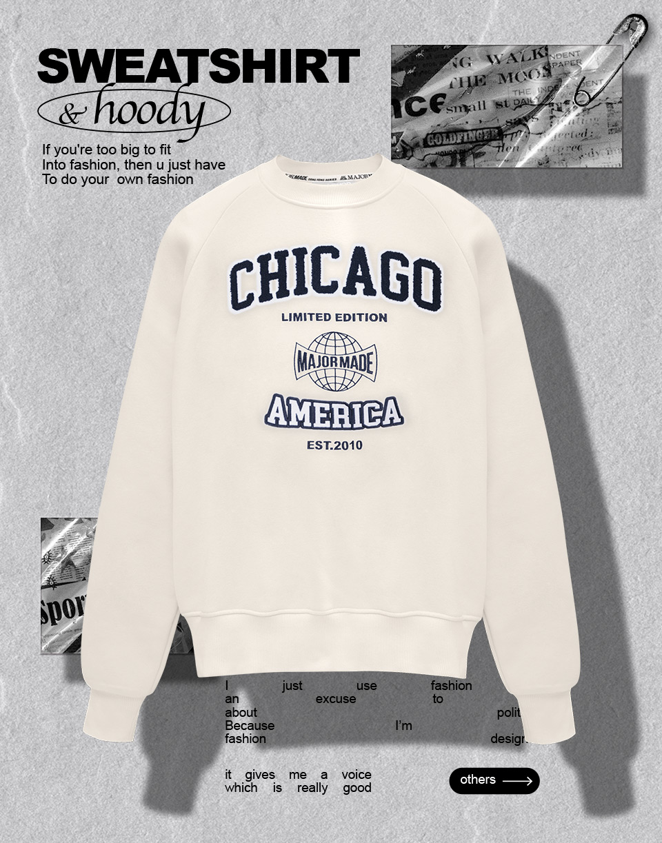 芝加哥美式校園大學T