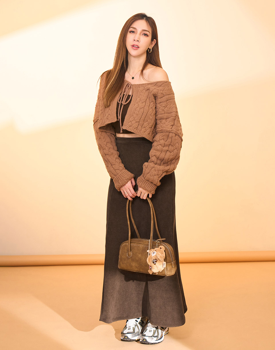 修身顯瘦坑條魚尾裙