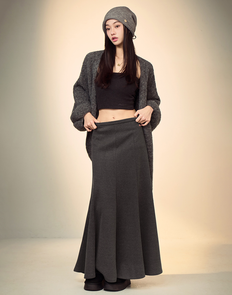 車線感修身魚尾裙