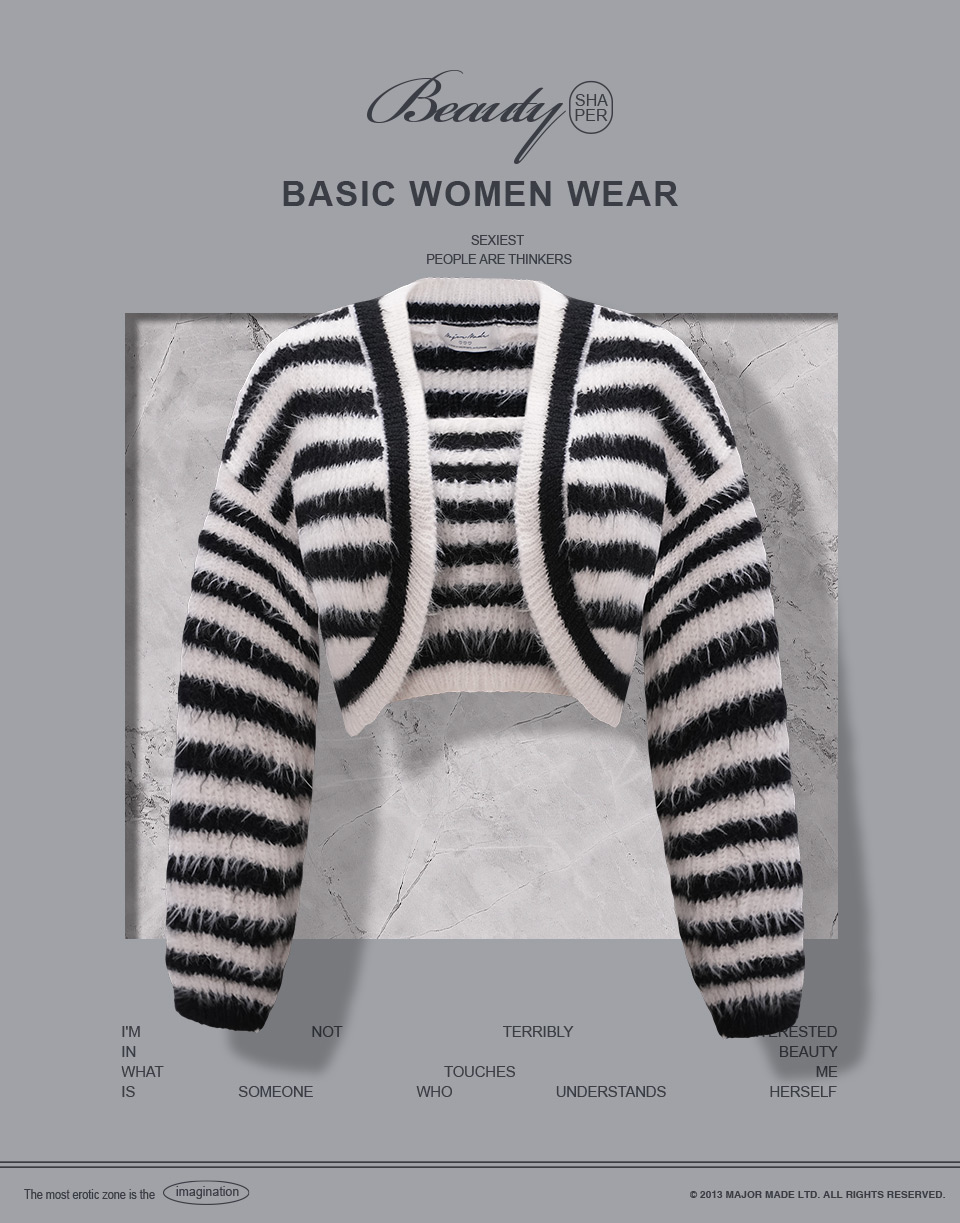 條紋背心+短版小外套SET組