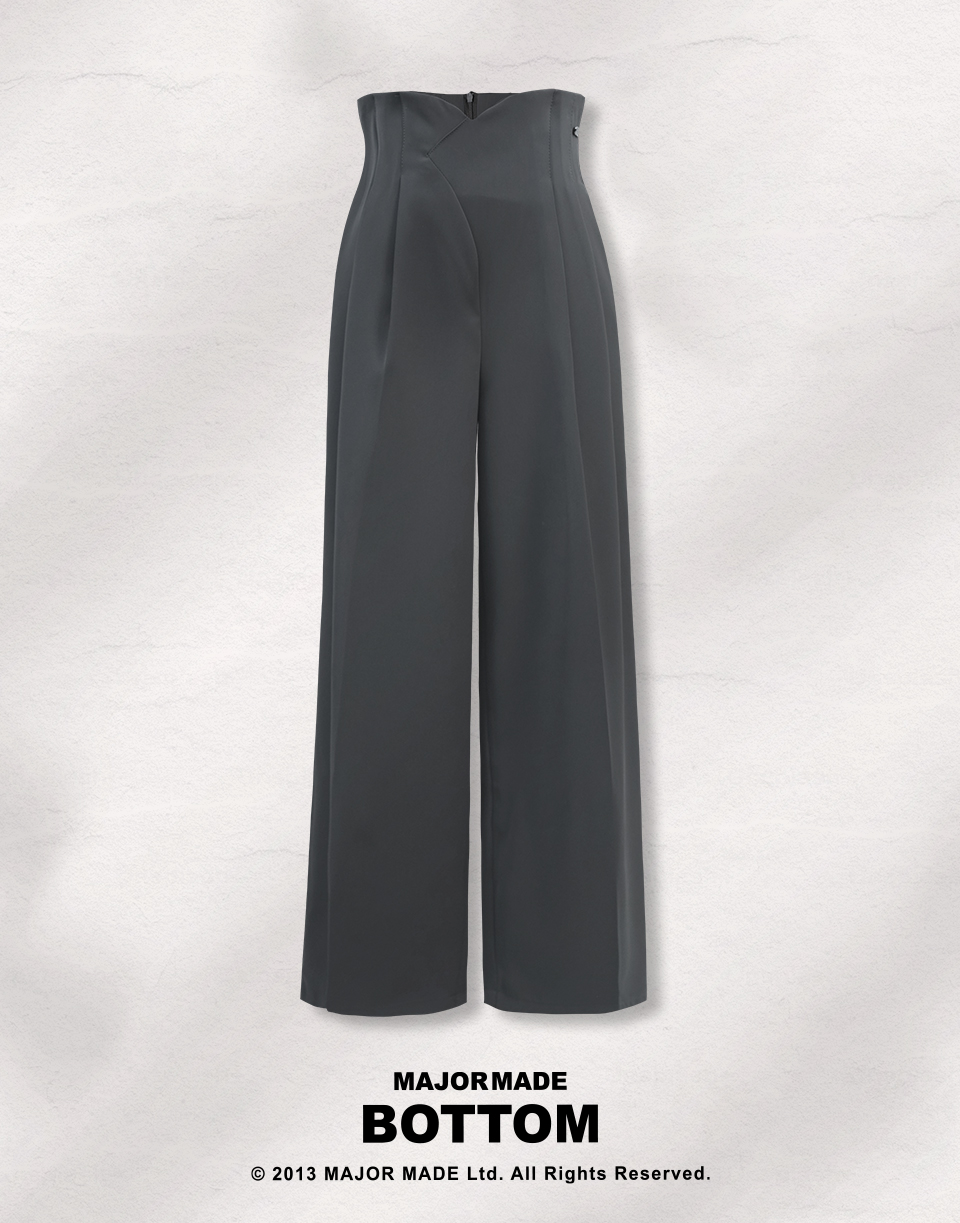 質感V字造型西裝寬褲