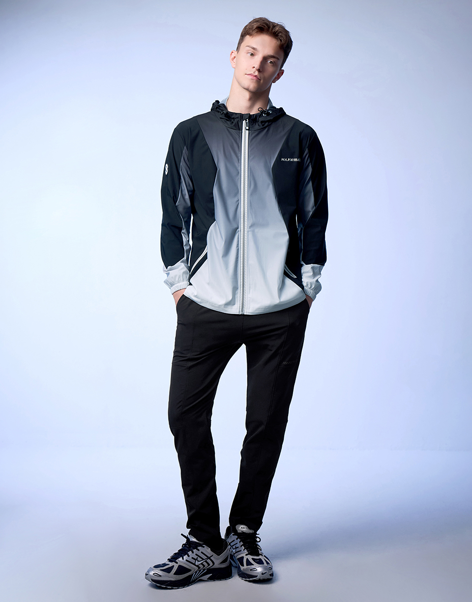 涼感斜紋剪裁西裝褲