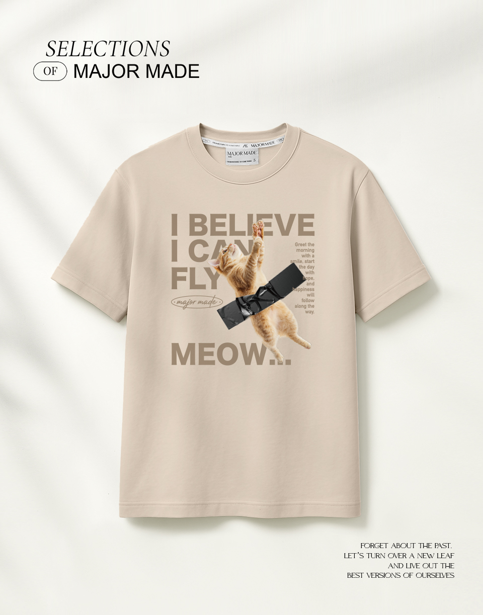 膠帶貼起來的貓短T