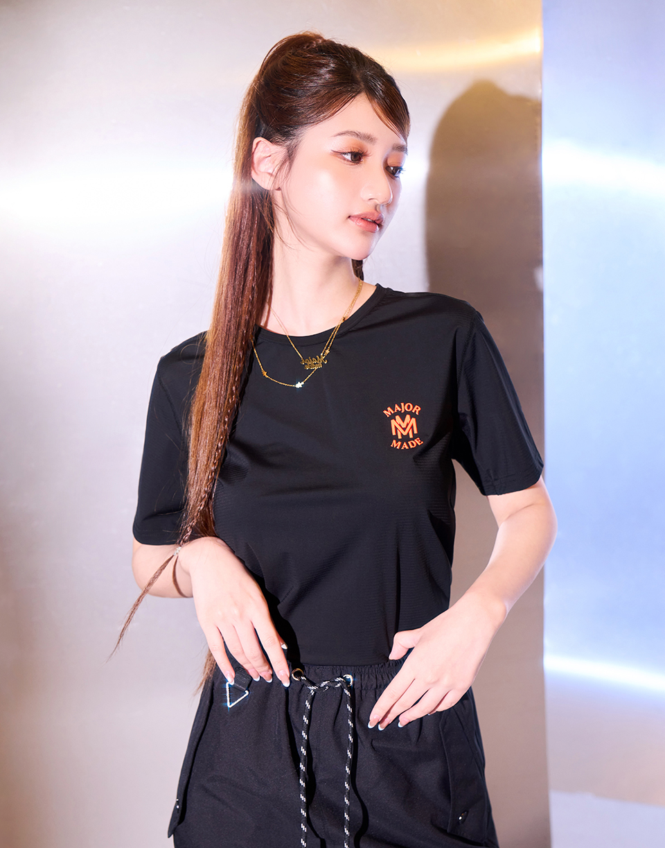 二代雙疊M紋理透氣極涼T