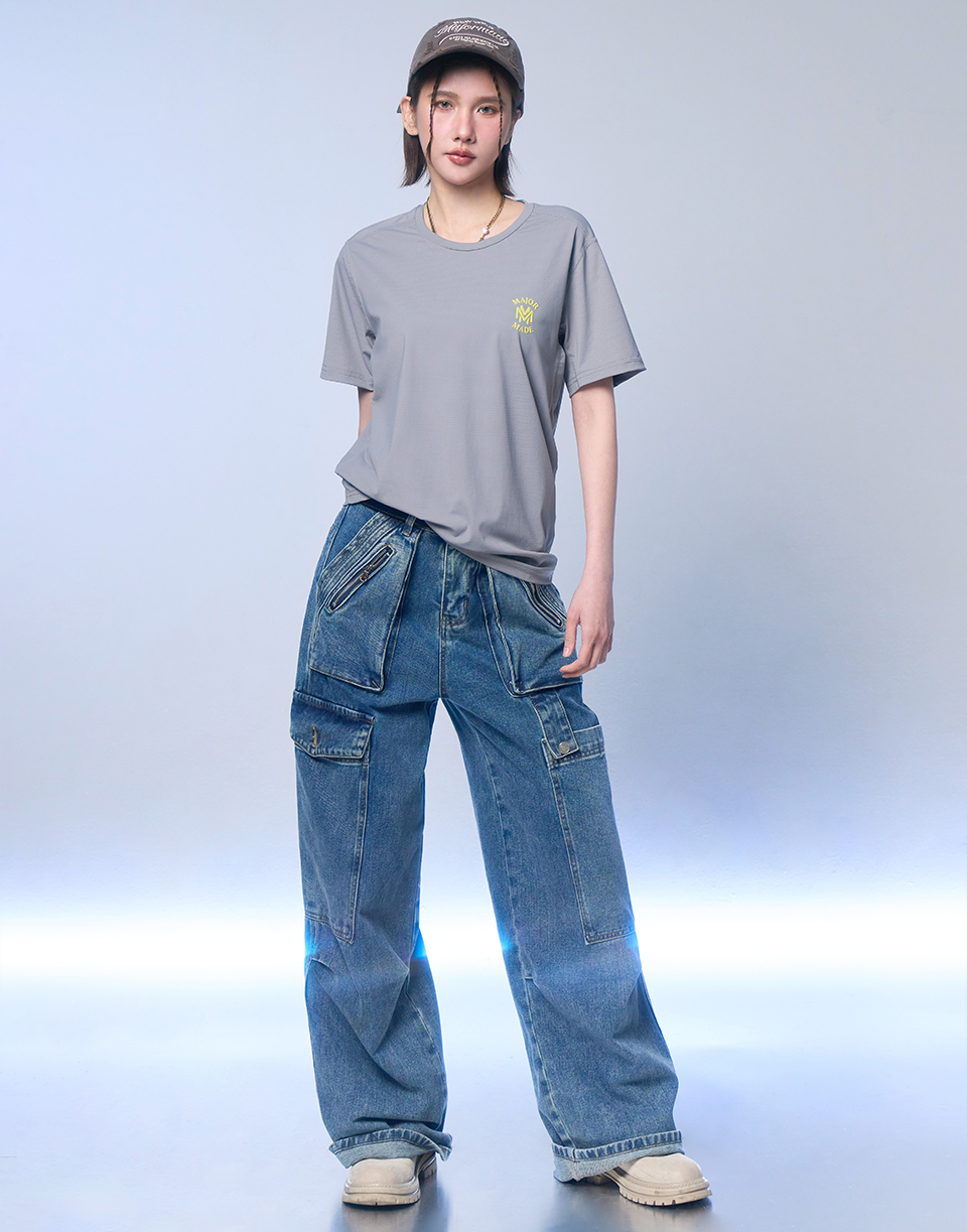 二代雙疊M紋理透氣極涼T