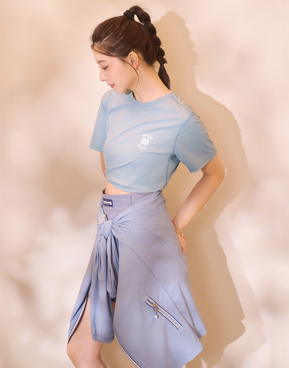 二代雙疊M紋理透氣極涼T