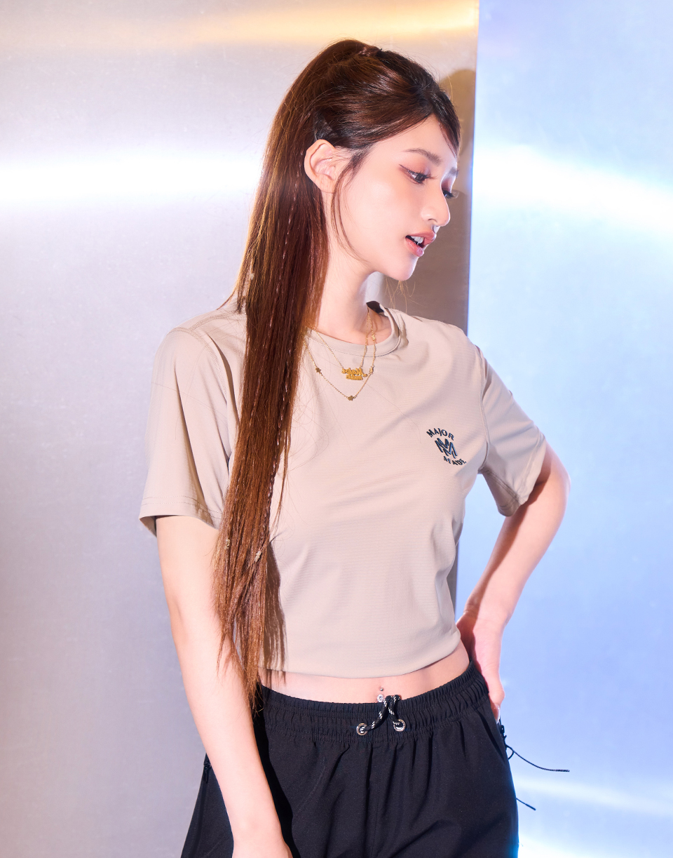 二代雙疊M紋理透氣極涼T