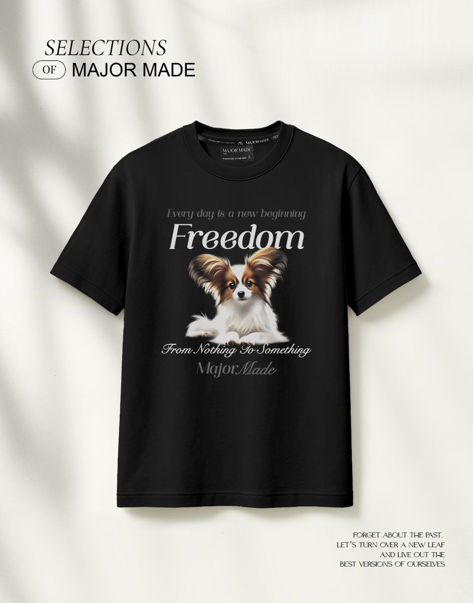 優雅蝴蝶狗印花短T