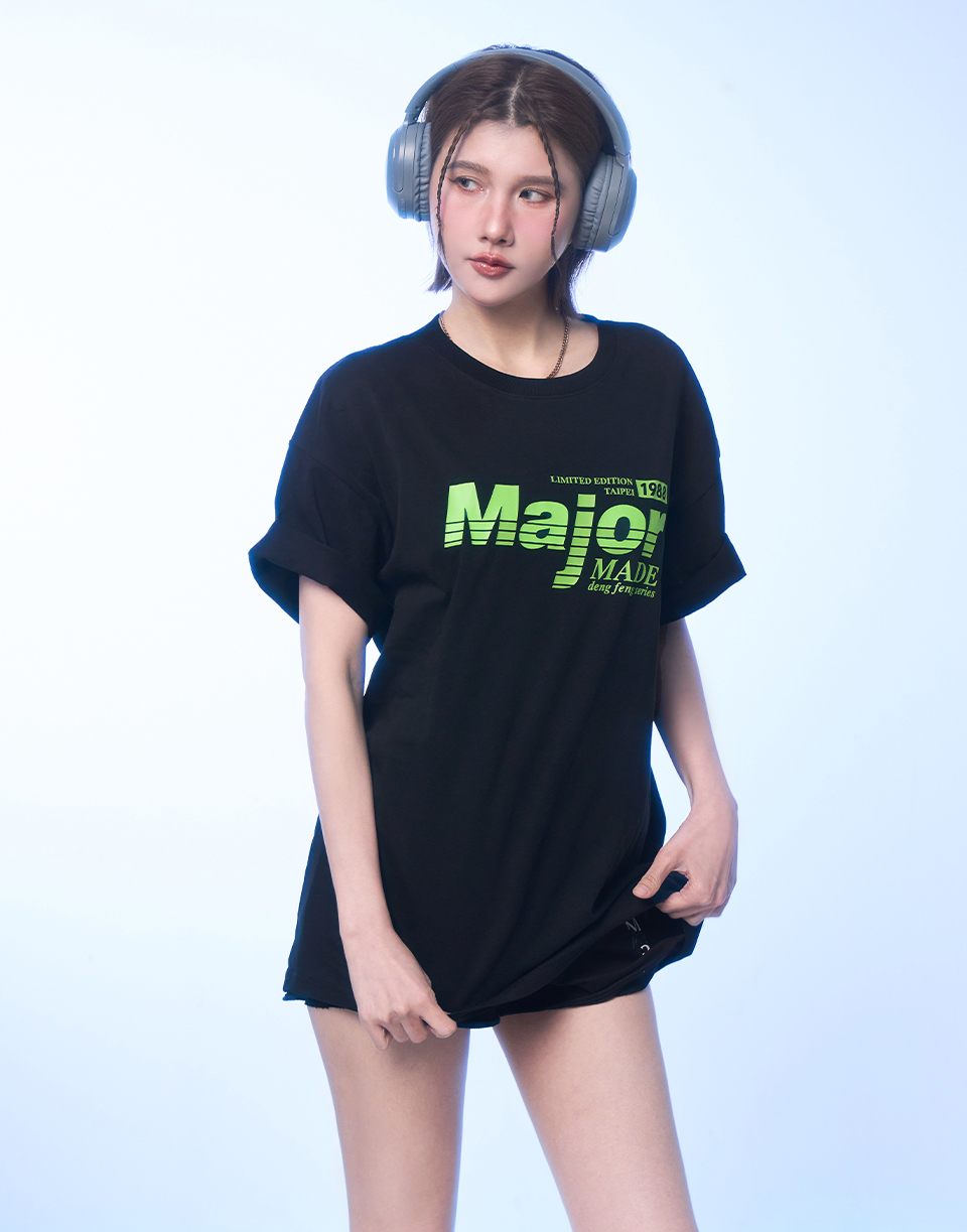 極速感螢光厚膠短T