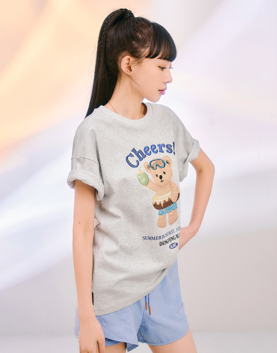 甜甜游泳圈登峰小熊短T