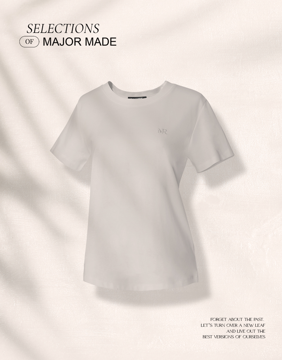 基本款圓領品牌刺繡Tee