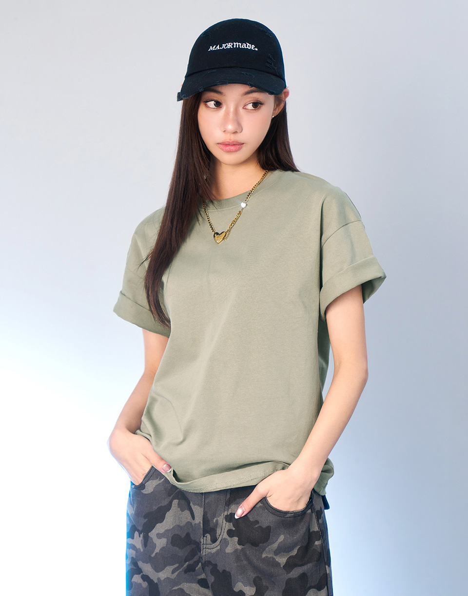 品牌織標極簡厚磅多色素T