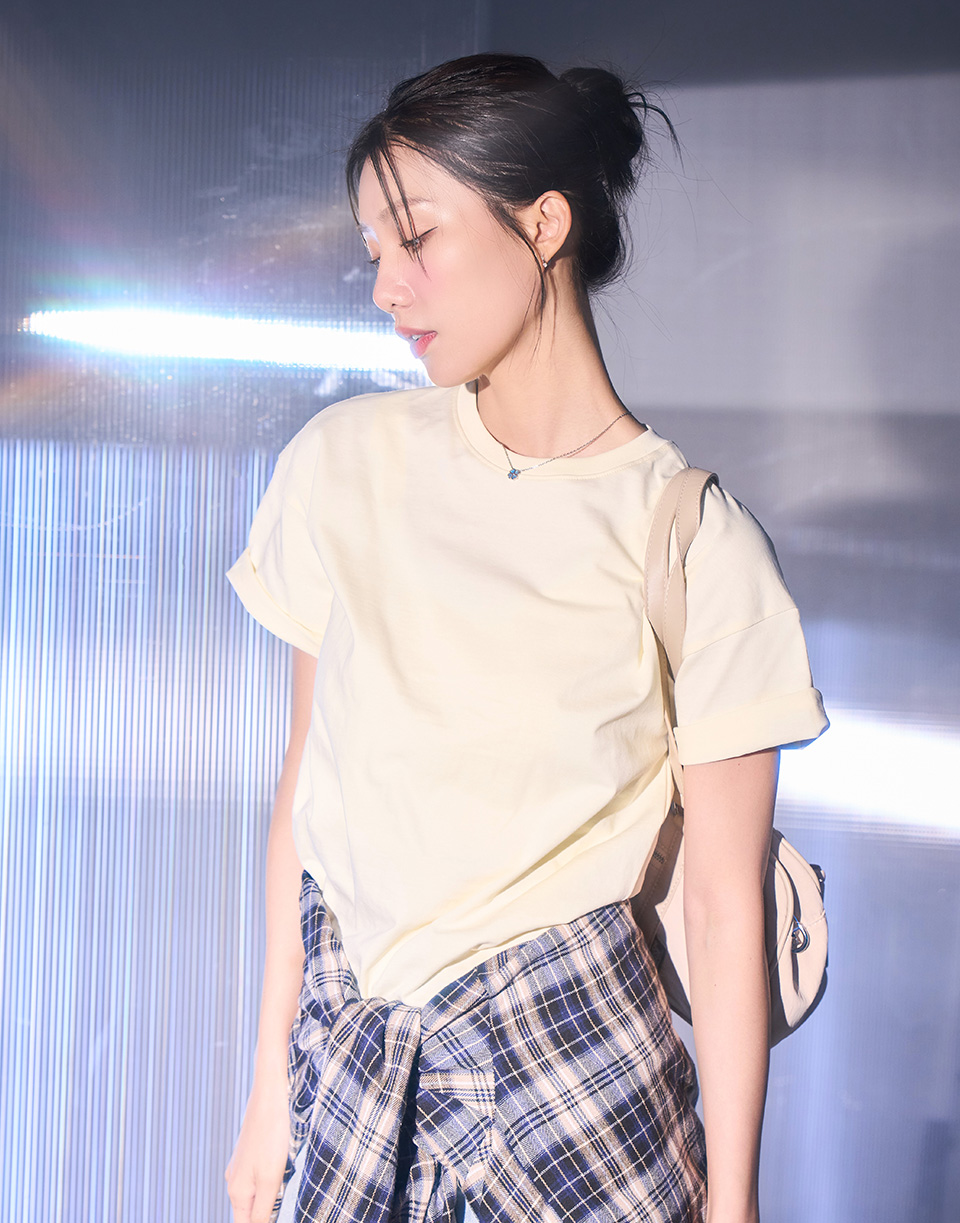 品牌織標極簡厚磅多色素T