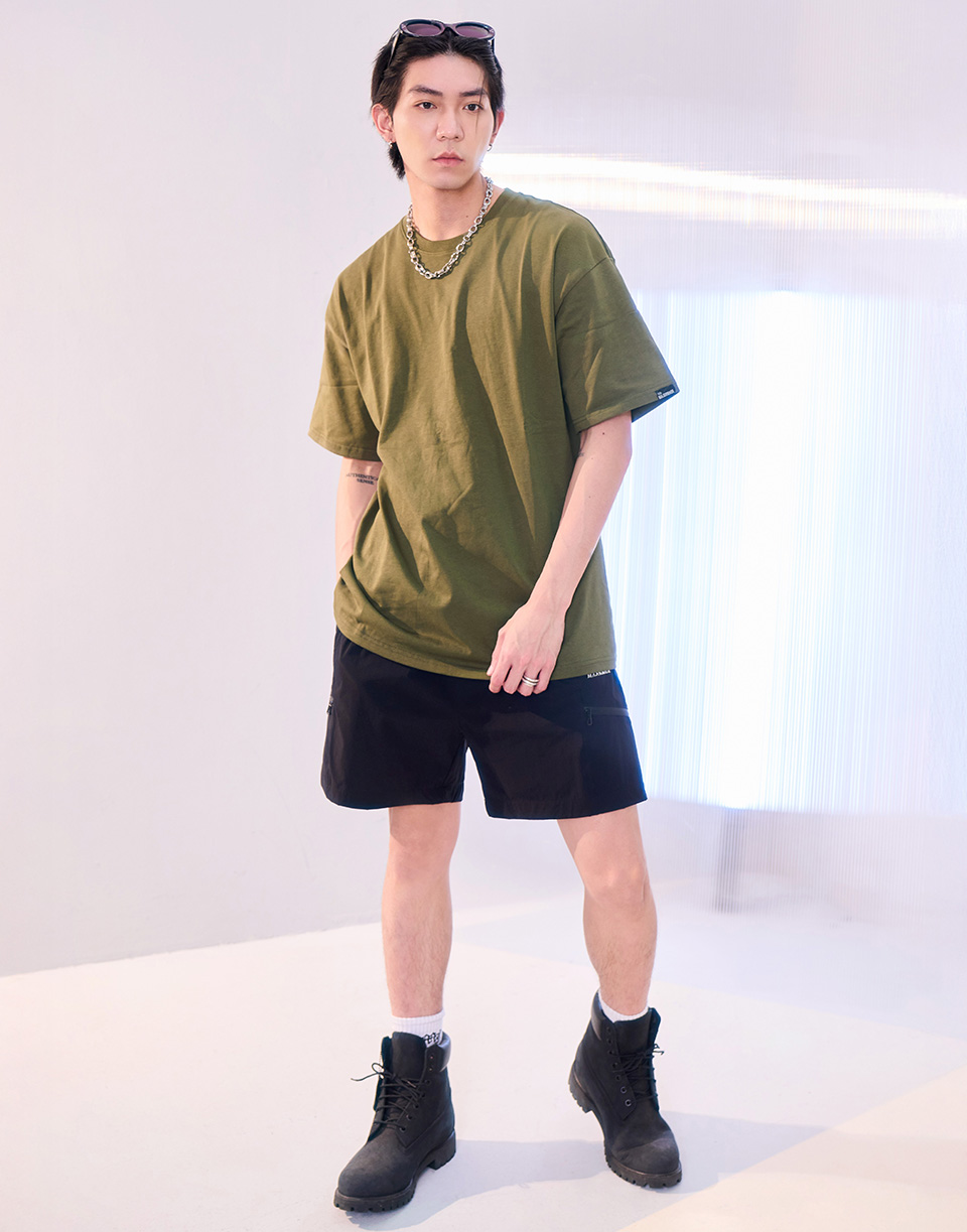 品牌織標極簡厚磅多色素T