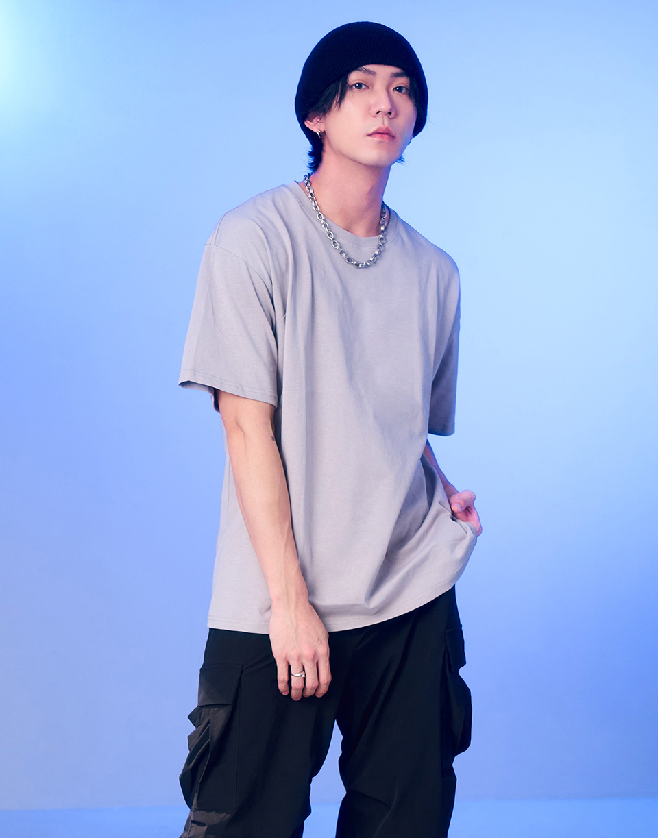 品牌織標極簡厚磅多色素T