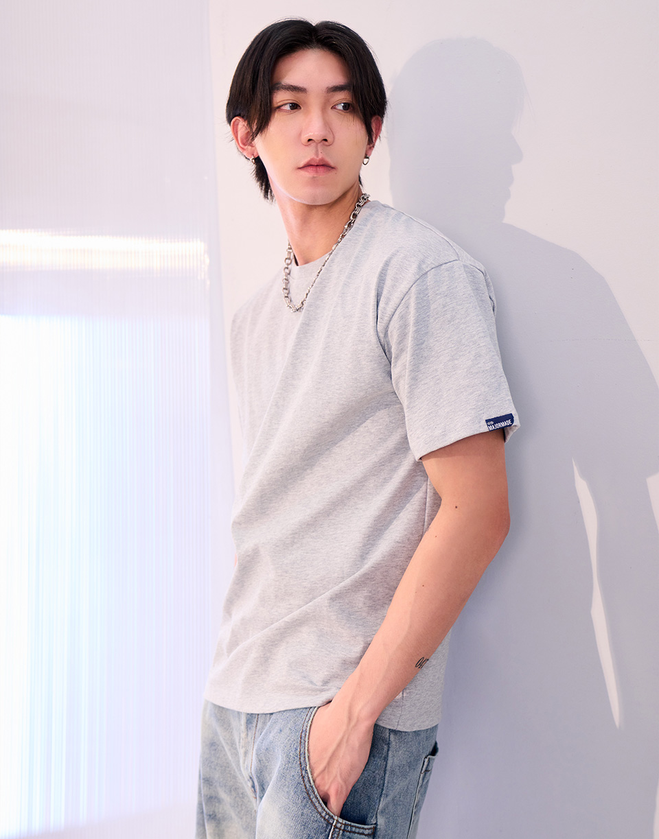 品牌織標極簡厚磅多色素T