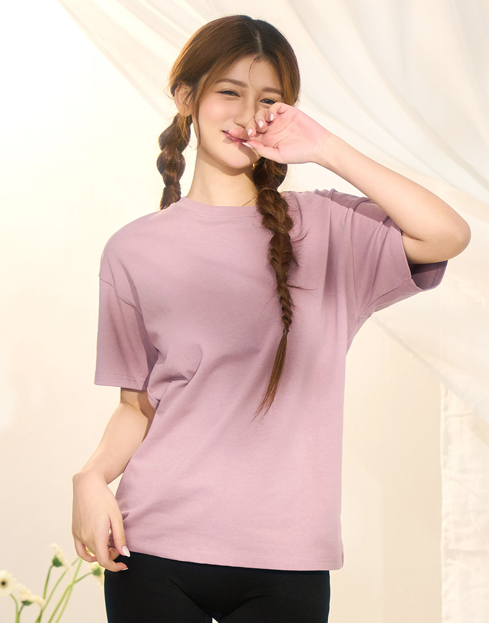 品牌織標極簡厚磅多色素T