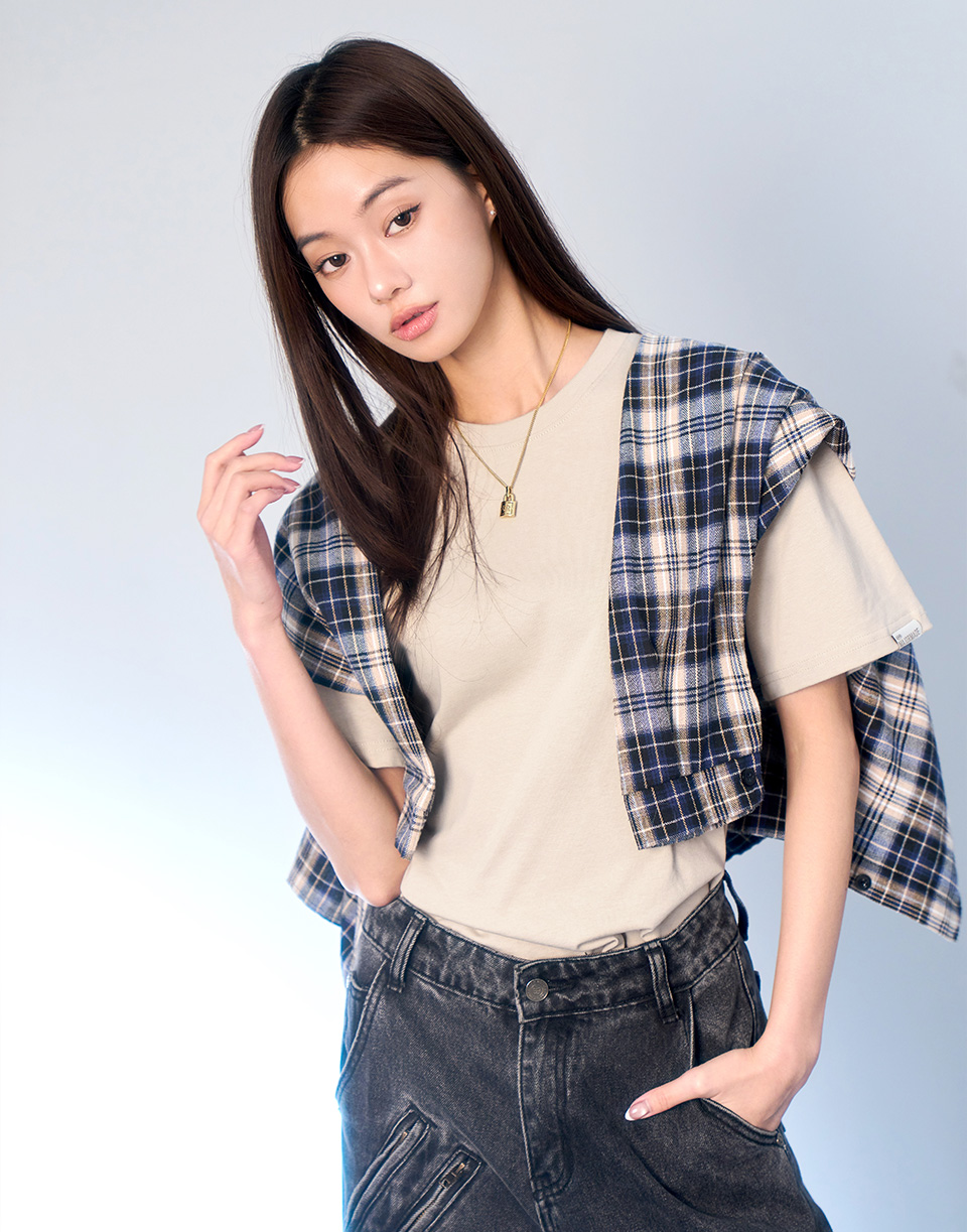 品牌織標極簡厚磅多色素T