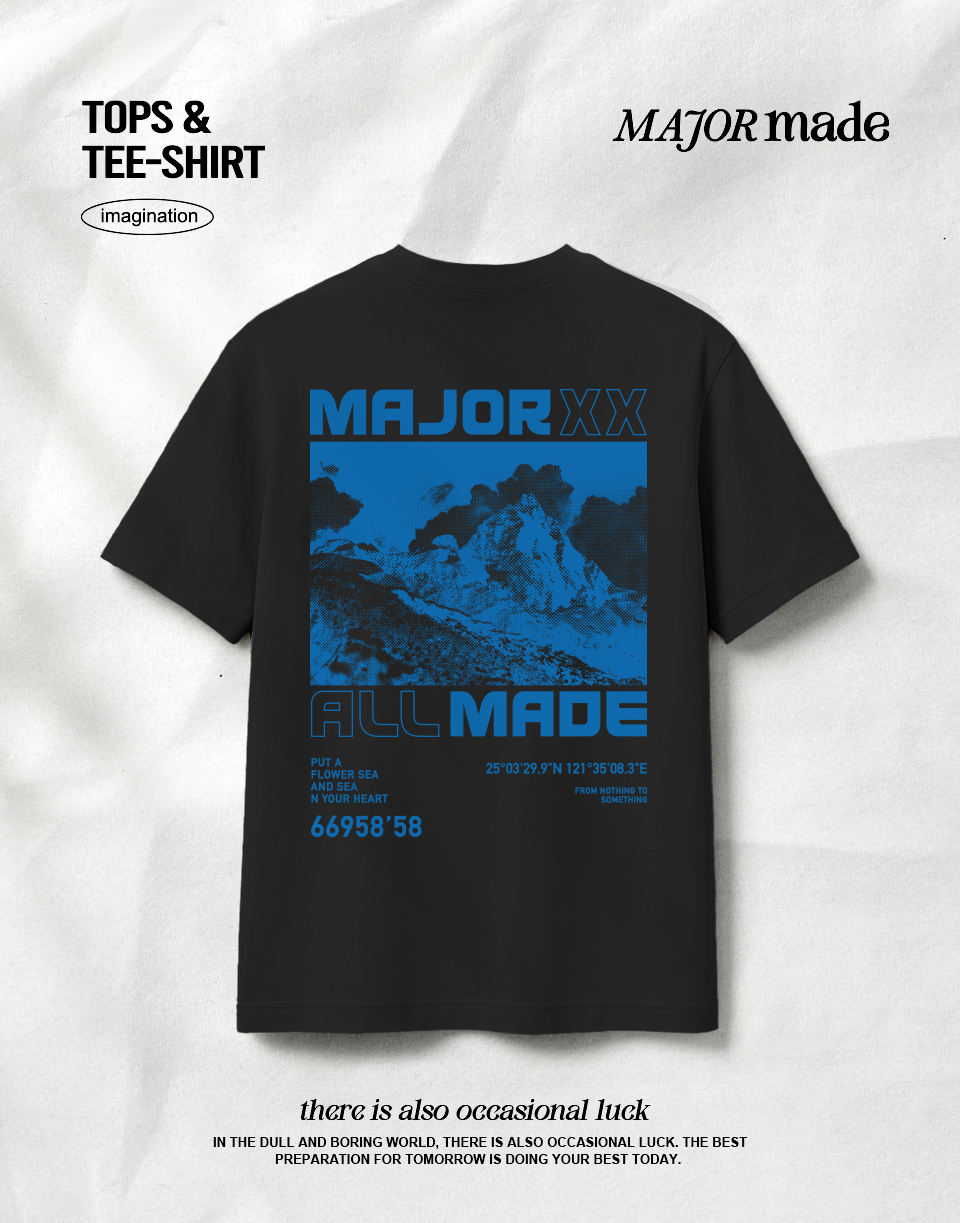 雲霧山嶺網點相片短T