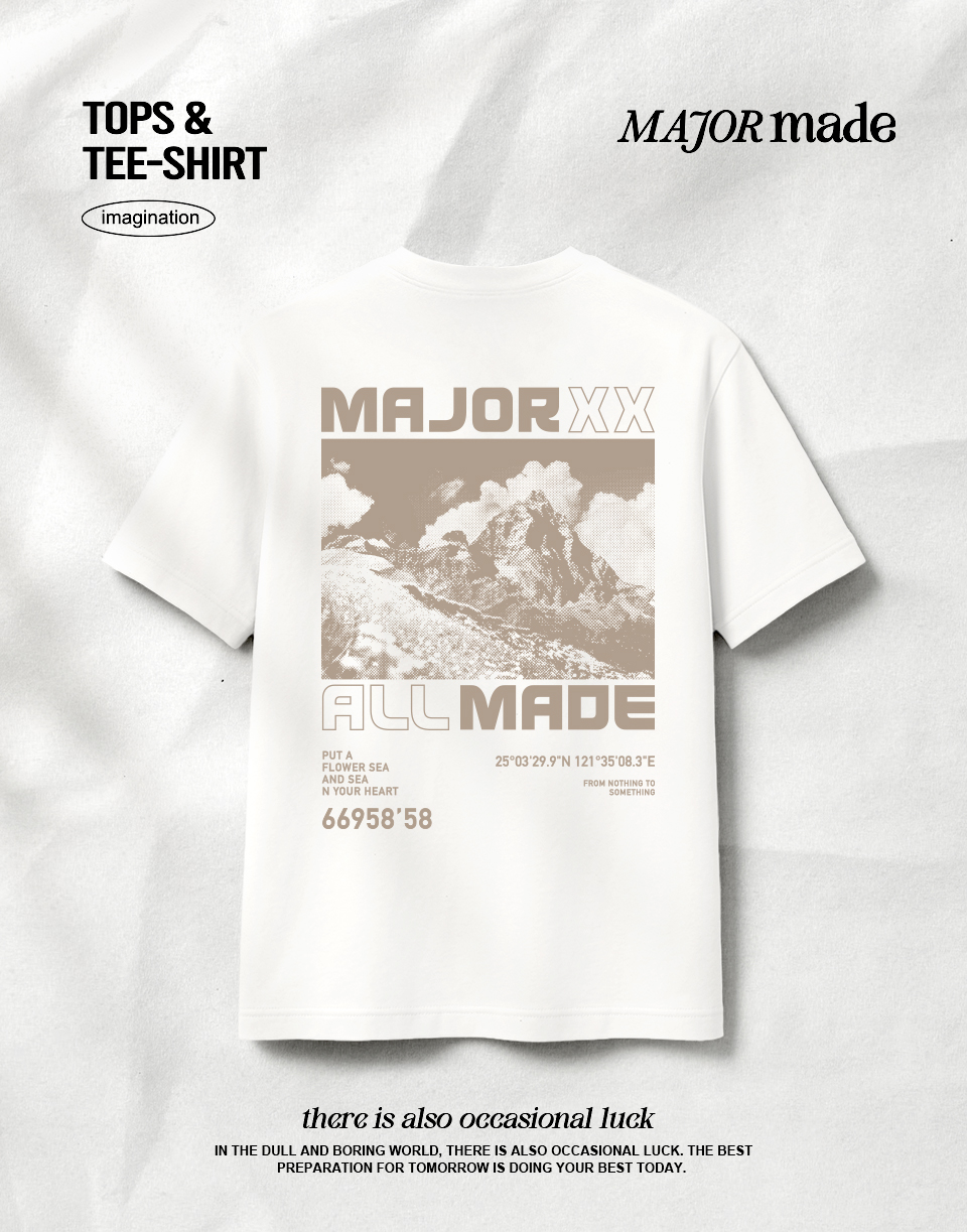 雲霧山嶺網點相片短T