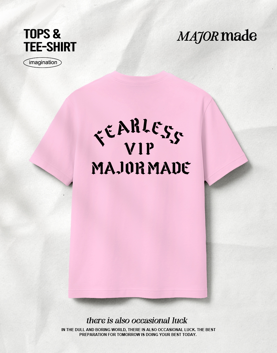 VIP歌德字螢光星星翻袖短T