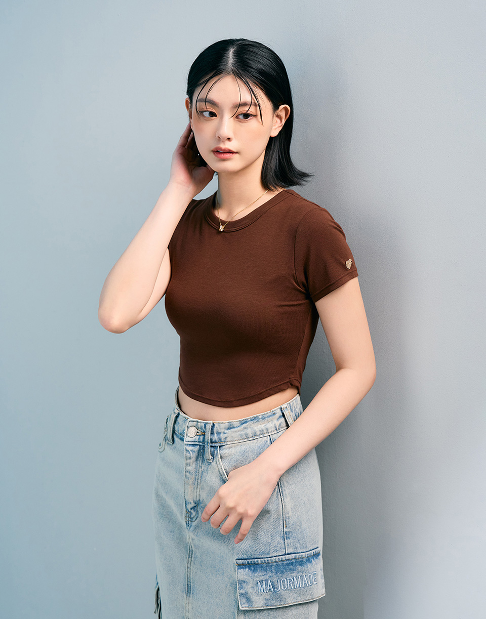 圓領百搭素色短袖