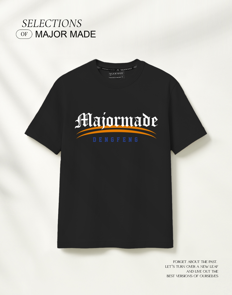 刺繡哥德字撞色厚版膠短T