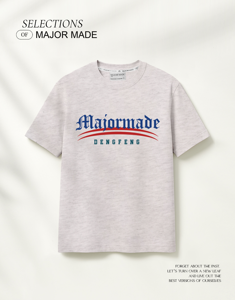 刺繡哥德字撞色厚版膠短T