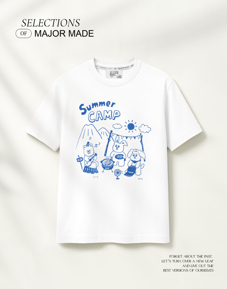 登峰家族露營風刺繡短T