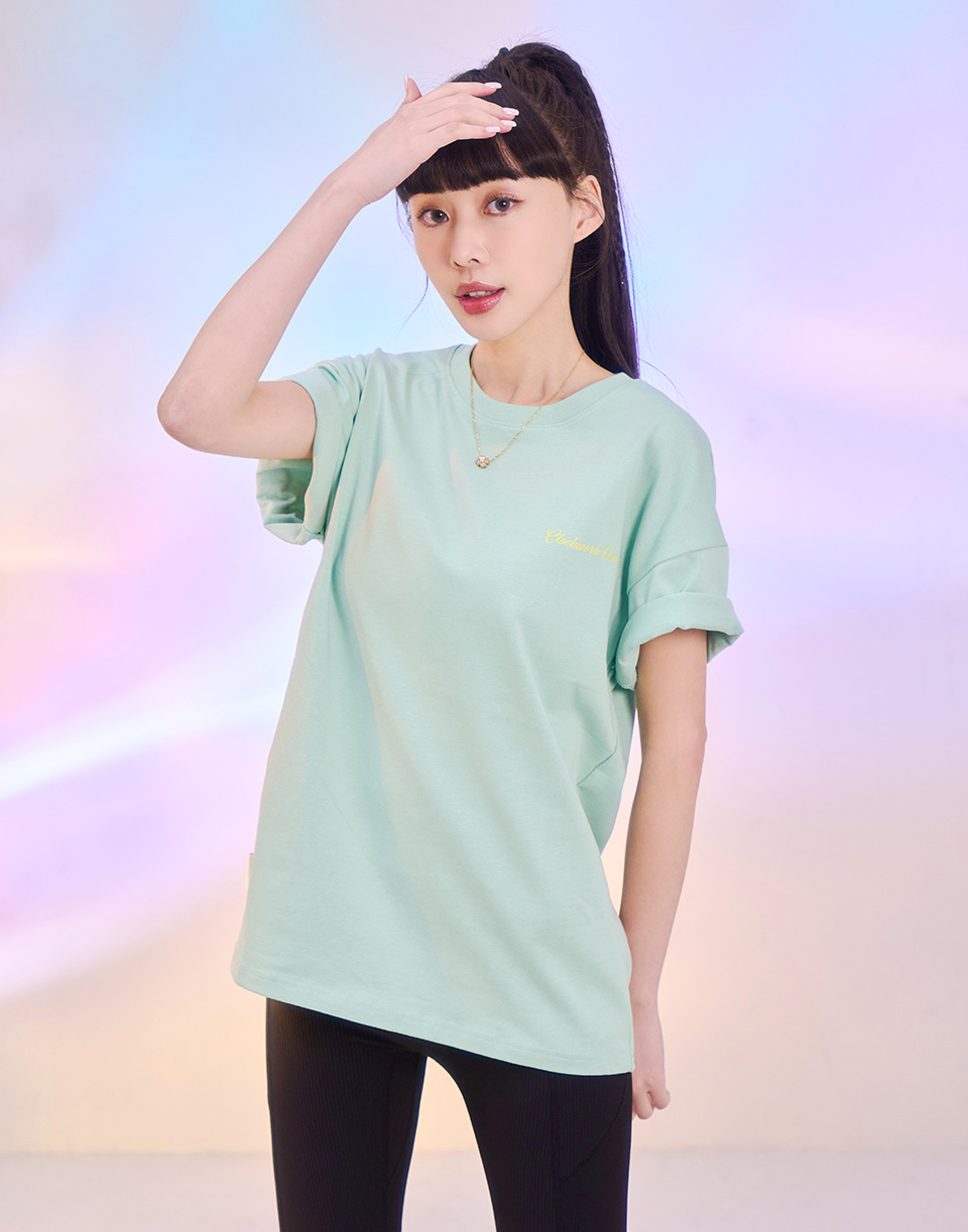 沁涼香橙厚磅短T