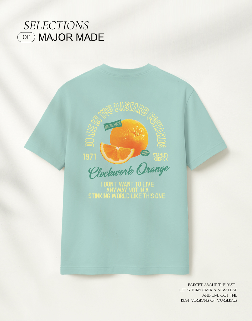 沁涼香橙厚磅短T