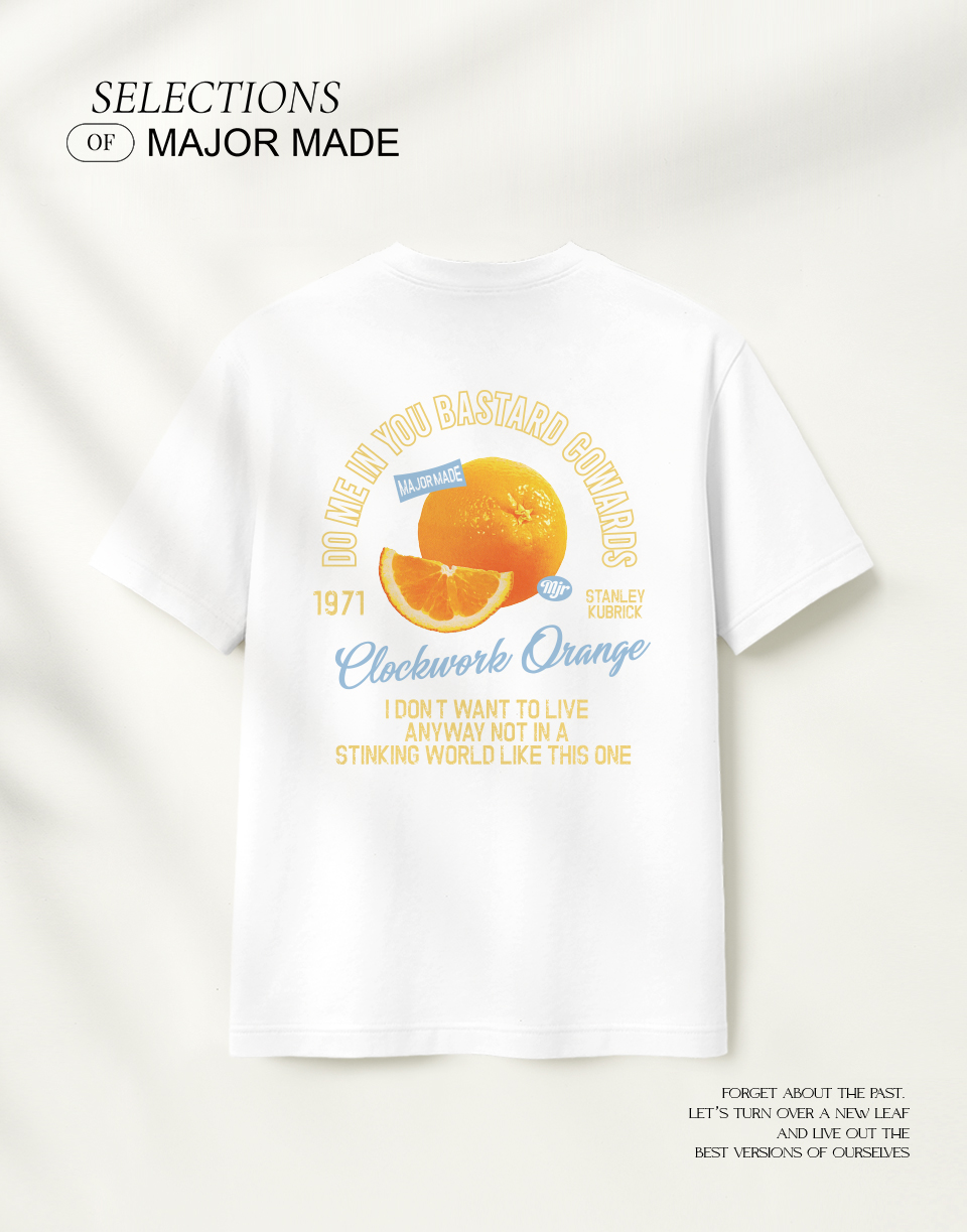 沁涼香橙厚磅短T