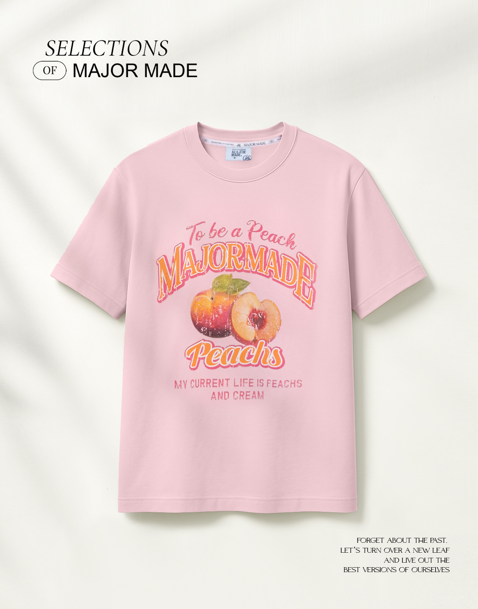 夏日蜜桃斑駁感彈力短T