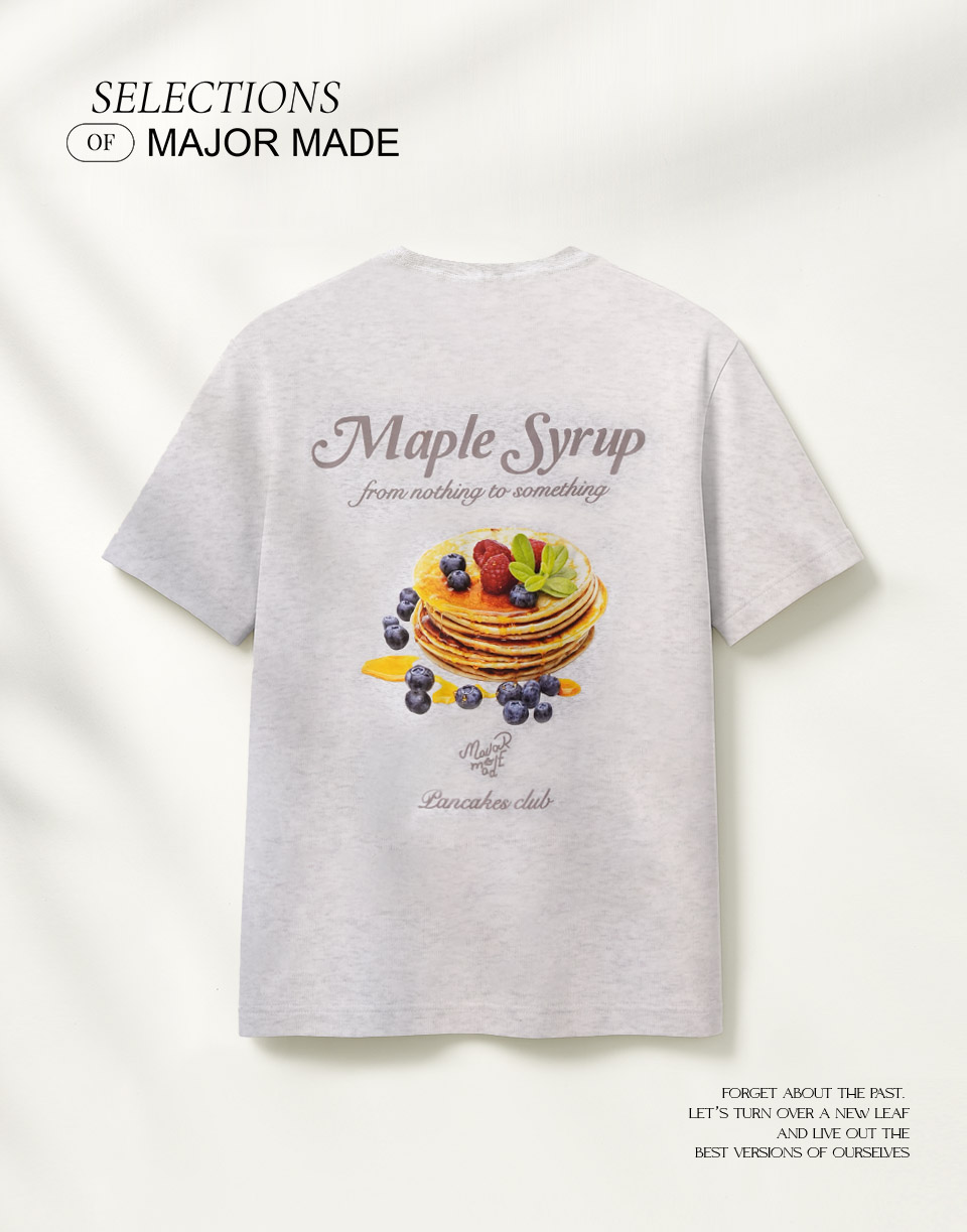 藍莓鬆餅刺繡彈力短T