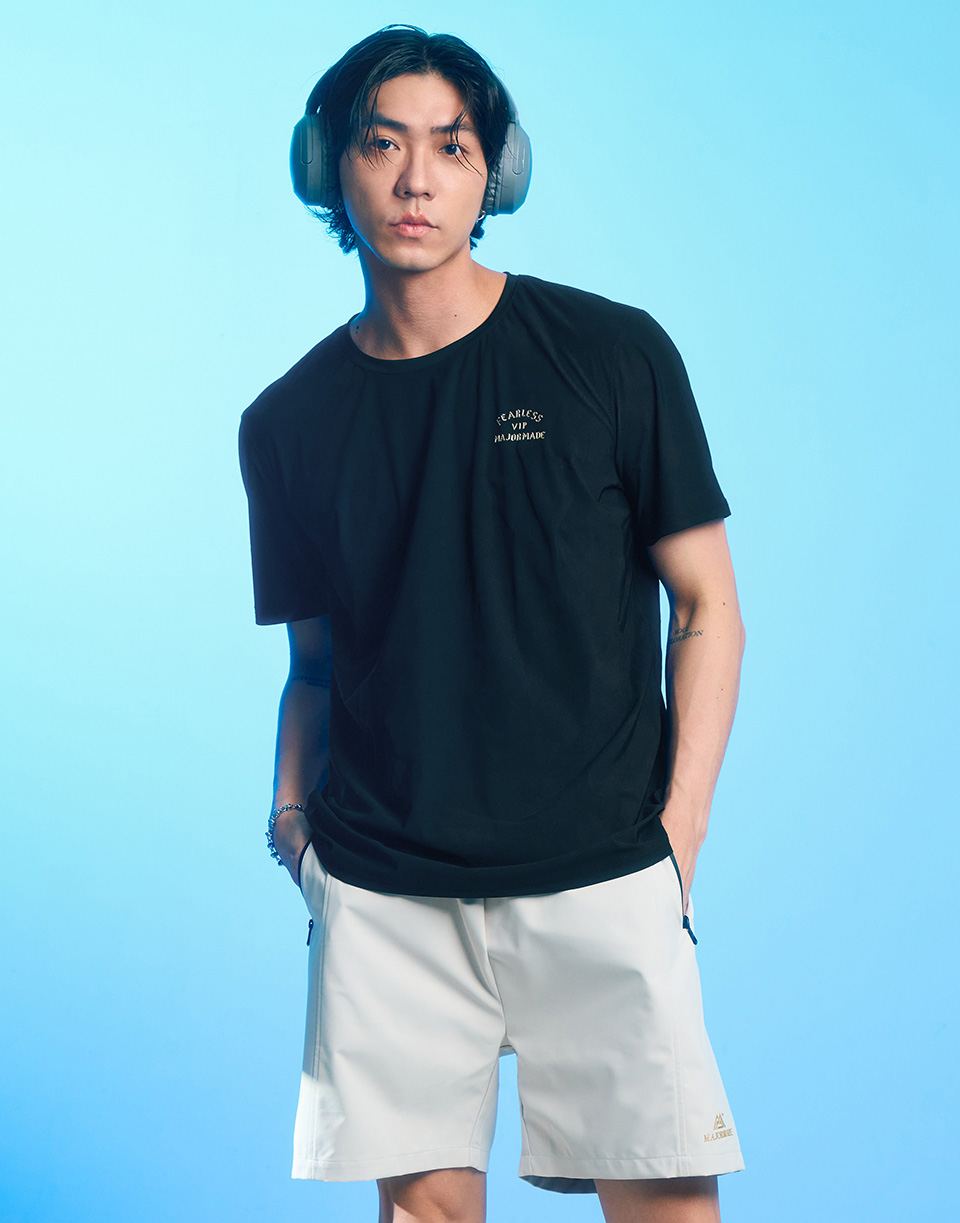 登峰燙金防潑水機能短褲