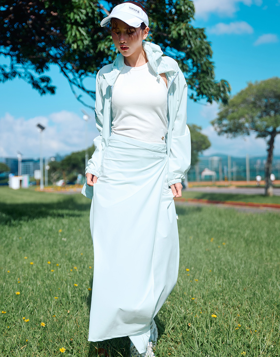 極涼感防曬綁帶長片裙