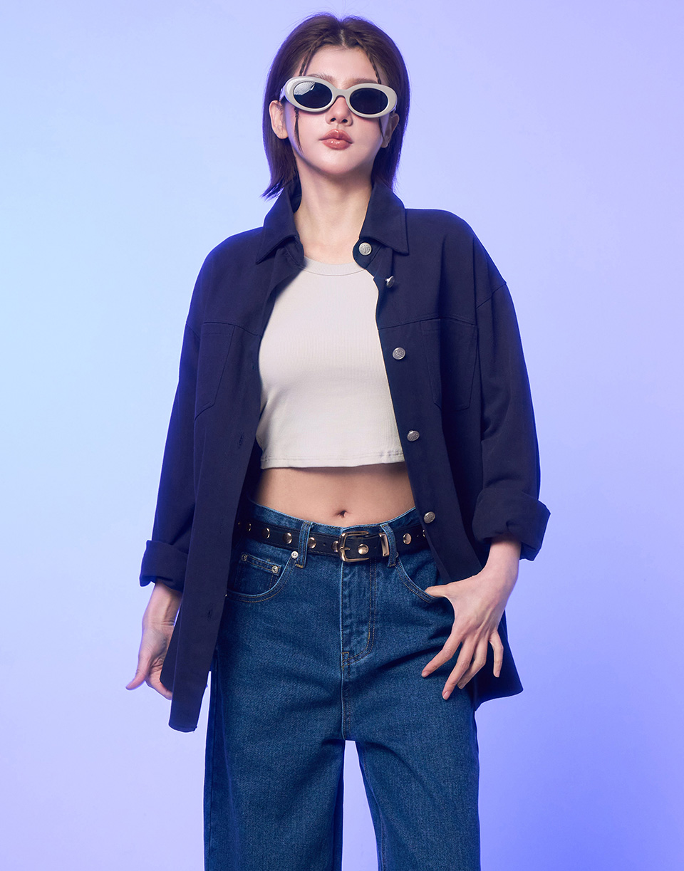 街頭風環釦皮革皮帶