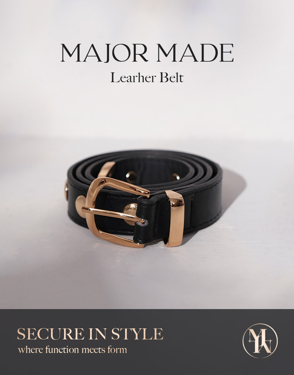 街頭風環釦皮革皮帶