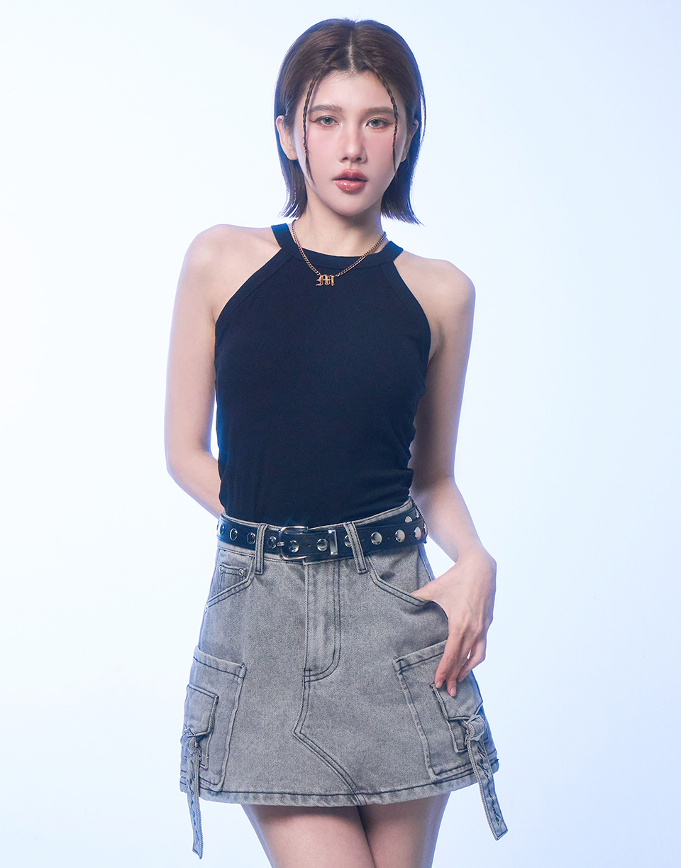 街頭風環釦皮革皮帶