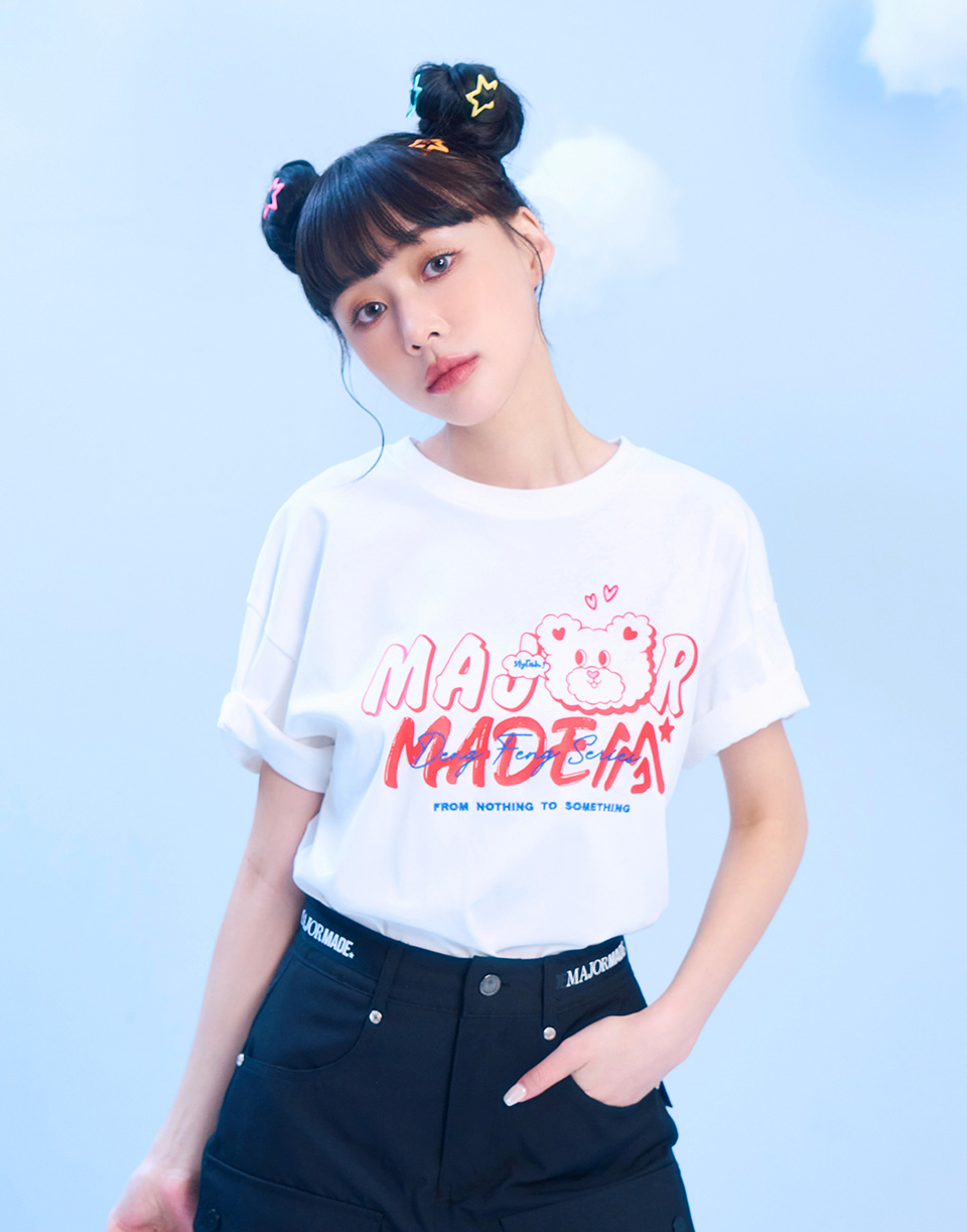 登峰小熊刺繡立體印花T